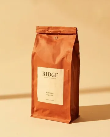 Ridge espresso roast coffee bag
